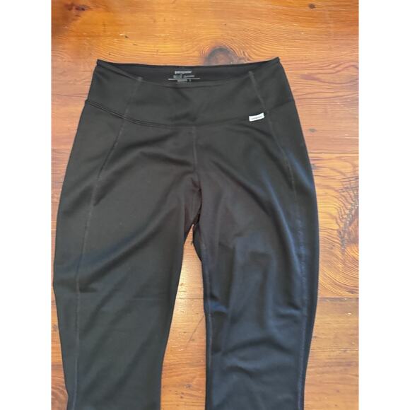 Patagonia Women's Capilene Base Layer Leggings Sz Small Black Ski Warm Snow - Picture 10 of 15
